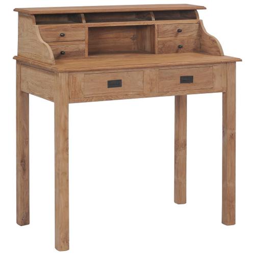 Vidaxl Bureau 90x50x100 Cm Bois De Teck Massif