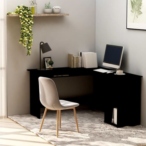 Vidaxl Bureau D'angle En Forme De L Noir 120x140x75 Cm Aggloméré
