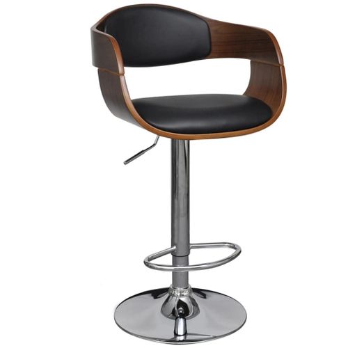 Vidaxl Tabouret De Bar Bois Courbé Et Similicuir