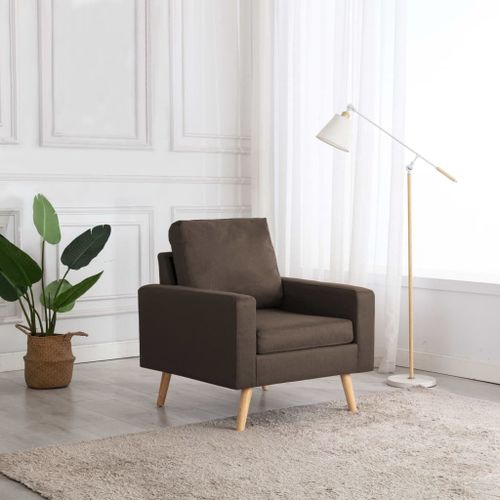 Vidaxl Fauteuil Marron Tissu