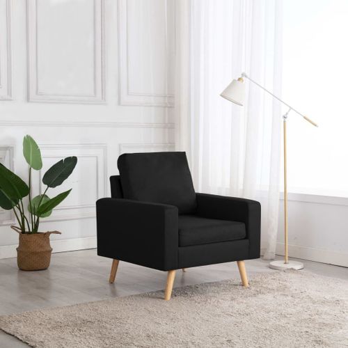 Vidaxl Fauteuil Noir Tissu