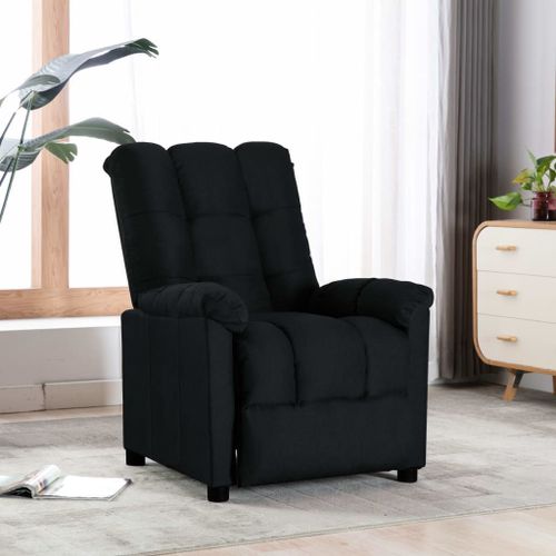 Vidaxl Fauteuil Inclinable Noir Tissu