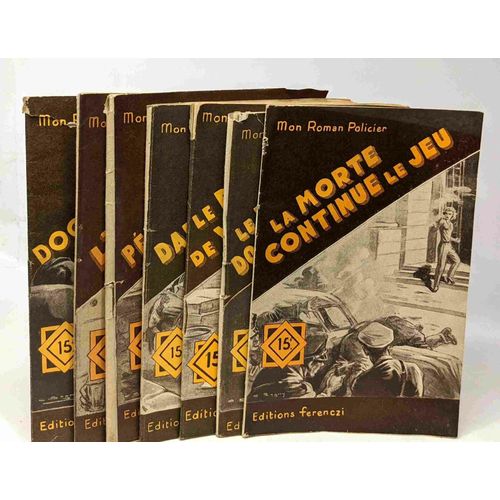 7 Livres ""Mon Roman Policier"": L'enquête; La Péniche Sanglante; Danger De Mort; Le Diamant De Valparaiso; Le Testament Du Docteur Gautier; La Morte Continue Le Jeu; Document Vivant