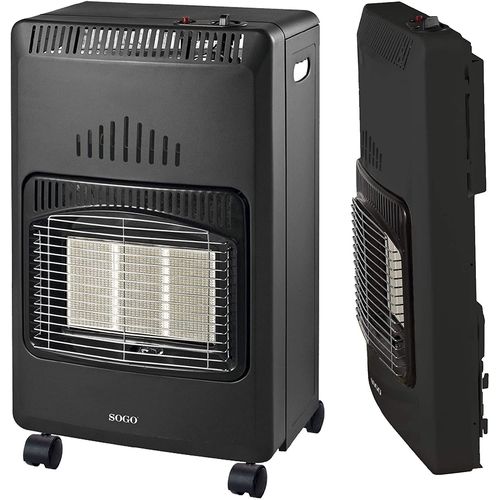 SOGO - Chauffage à GAZ butane intérieur, POÊLE CÉRAMIQUE 4200W, Chauffage d'appoint, 3 puissances