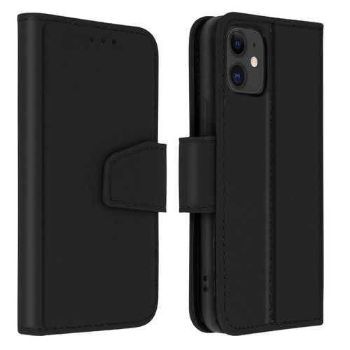 Housse Apple Iphone 11 Cuir Porte-Carte Fonction Support Premium Noir