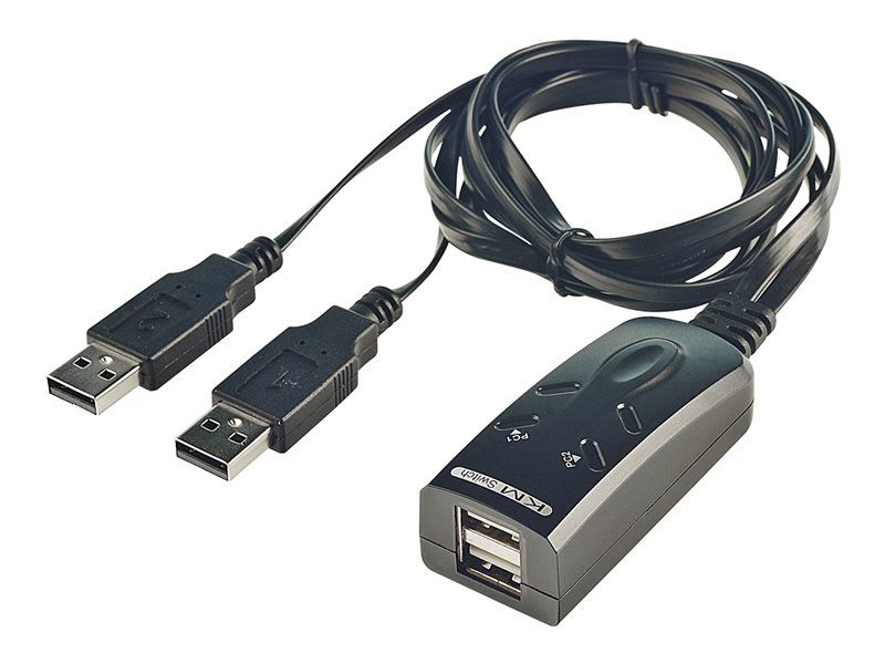 Lindy 2 Port USB KM Switch - Commutateur souris/clavier - 2 x USB - de bureau