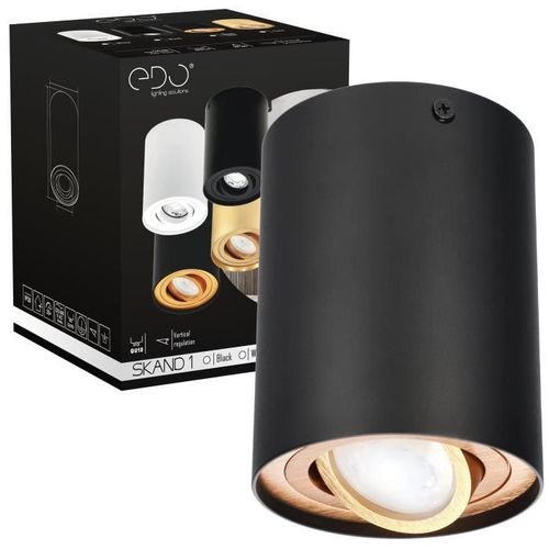 Spot plafond SKAND 1 GU10 IP20 Noir En saillie