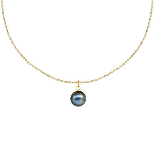 Les Poulettes Bijoux - Collier Plaqué Or Pendentif Perle De Culture