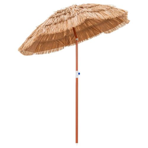 Parasol De Terrasse En Chaume, Parasol Tiki Hawaïen De 175 Cm Avec Sac De Transport Design Inclinable Parasol De Table Ou De Marché Extérieur Pliable Et Portable Helloshop26 20_0005071