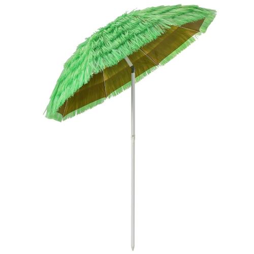 Parasol Inclinable De Paille En Pp 2 M Fixation Pour Sable Toit Chaume Style Hawaïen 2 Parties Démontables Pour Plage Cour Piscine Vert Helloshop26 20_0005074