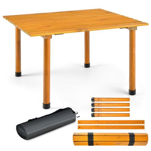 Table De Camping Pliante Avec Sac De Transport Pour Pique-Nique Plage Barbecue Camping Pêche Naturel Helloshop26 20_0005169