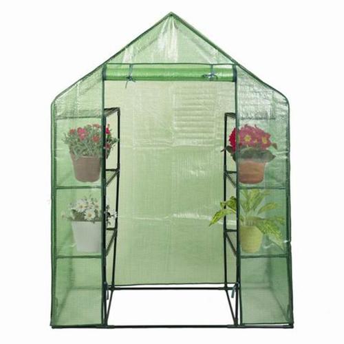 Serre De Jardin Housse En Pvc Anti-Uv Résistant Aux Intempéries Serre À Potager Tente Pour Plantes 4 Étagères 143 X 73 X 195 Cm Helloshop26 20_0004948