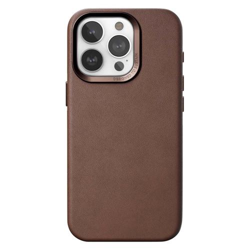 Woodcessories Coque Bio Leather Magsafe Iphone 15 Pro Brun