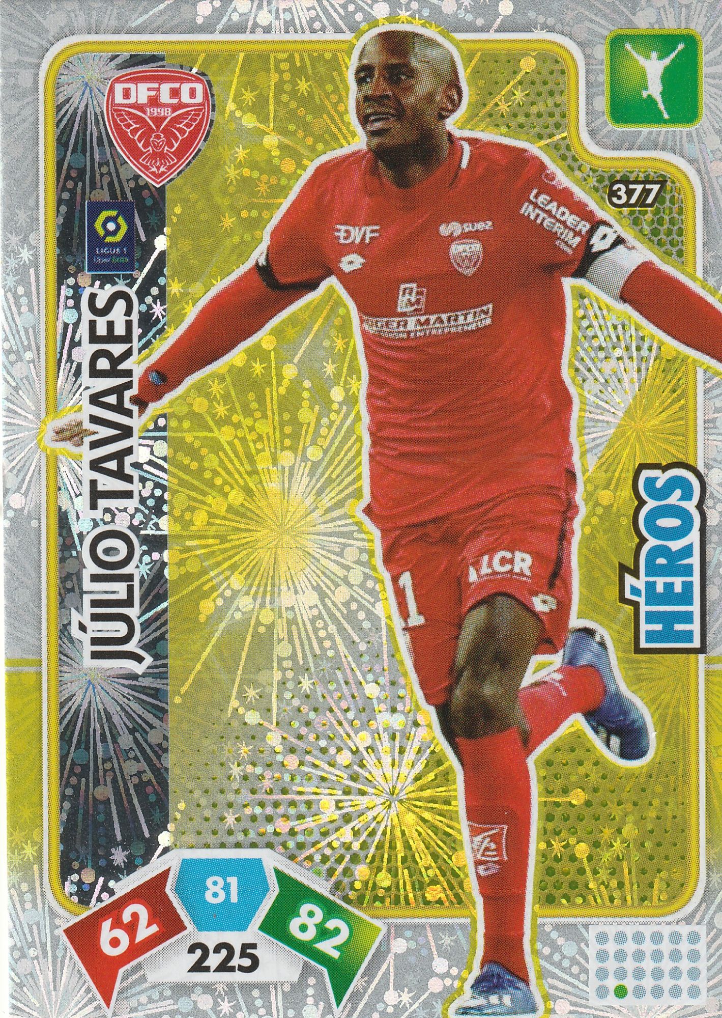 Carte Panini Foot N 377 Adrenalyn Xl 21 Julio Tavares Dijon Heros Rakuten