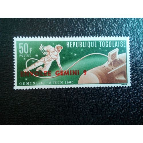 Timbre Togo Yt 482 Voyage Dans L'espace Gemini 9 1966 ( 41104 1 )