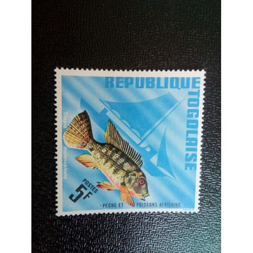 Timbre Togo Yt 515 Tilapia À Ventre Rouge (Tilapia Melanopleura) 1967 ( 41104 1 )