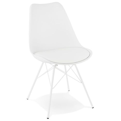 Chaise Design 'byblos' Blanche Style Industriel