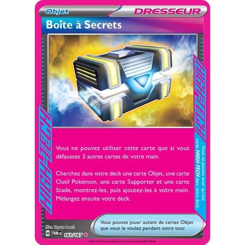 Carte Pokémon - Boite À Secrets - 163/167 - High-Tech - Mascarade Crépusculaire Sous Sleeve - Choupine50
