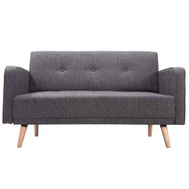 Canapé Scandinave 2 Places Gris Foncé Ulla