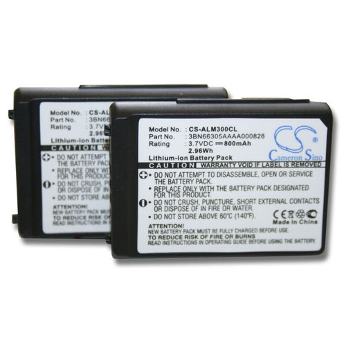 Lot De 2 Batteries 800mah Vhbw Pour Téléphone Fixe Sans Fil T-Com T System Octophone Open 300, 300d Comme 3bn66305aaaa000828