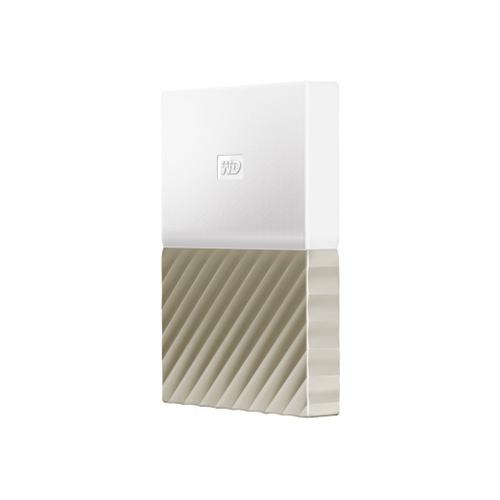 WD My Passport Ultra WDBTLG0020BGD - Disque dur - chiffré - 2 To - externe (portable) - USB 3.0 - AES 256 bits - or blanc