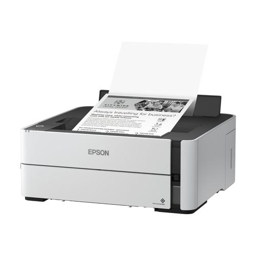 Epson EcoTank ET-M1140 - Imprimante - Noir et blanc - Recto-verso - jet d'encre - rechargeable - A4 - 1 200 x 2 400 ppp - jusqu'à 20 ppm - capacité : 250 feuilles - USB 2.0