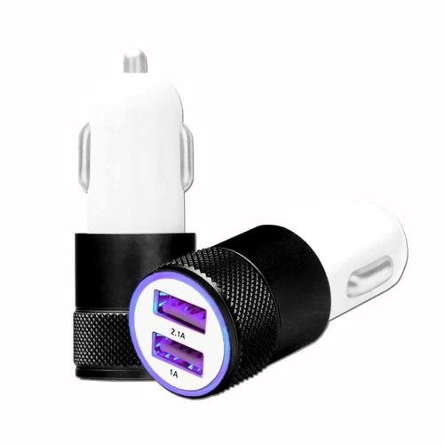 Chargeur Allume-Cigare Usb De Voiture Noir Double Ports Ultra Rapide Usb X2 Car Charger 12/24v ** Aux Normes Ce ** Compatible Motorola Moto G 5g 2024