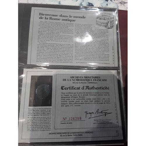 Pieces Romaines Avec Certificat D'authenticite