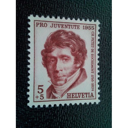 Timbre Suisse Yt 567 Pictet-Derochemont, Diplomate Charles (1755-1824) 1955 ( 71104 )