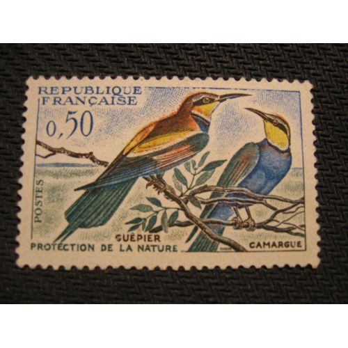 Timbre "Protection De La Nature - Guépier" 1960 - Y&t N° 1276