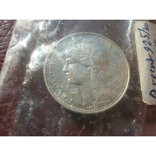 Monnaie Essai En Argent 6,10gr 21mm Poinçon Corne 1er Titre
