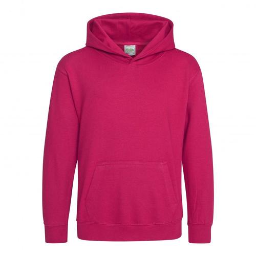 Sweat À Capuche Enfant Fille Uni Fushia