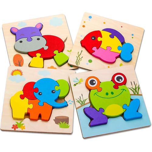 Puzzles En Bois Pour Tout-Petits : Cadeaux Et Jouets Pour Garçons Et Filles De 1 À 3 Ans