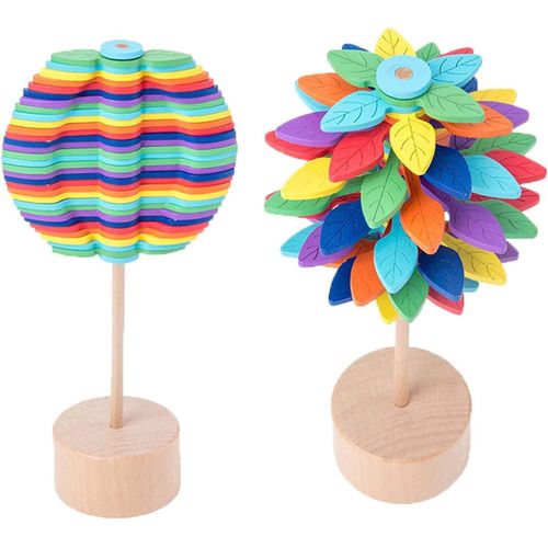Support De Présentoir De Jouets Anti-Stress En Bois En Forme De Feuille, Pour Le Bureau Et La Maison