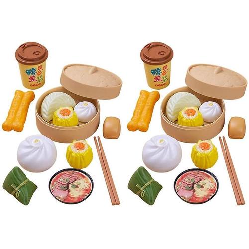 Ensembles De Jouets De Cuisine Pour Enfants, Jeu De Simulation, Nourriture De Petit Déjeuner Chinois Cuit À La Vapeur