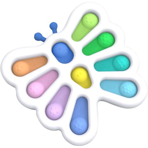 Jouet Sensoriel Fidget : Planche Papillon Rabattable En Silicone Pour Soulager Le Stress Et Le Développement Précoce