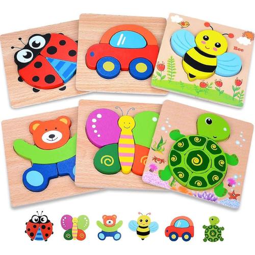 Puzzles En Bois Pour Tout-Petits : Cadeaux Éducatifs Pour Garçons Et Filles De 1 À 3 Ans