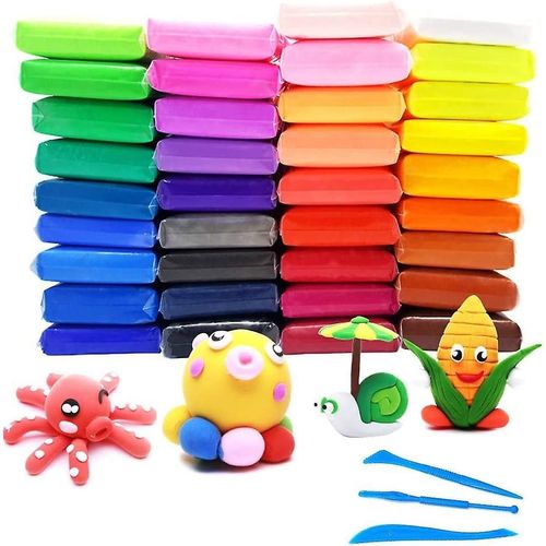 Reyok Lot De 36 Pâtes À Modeler Ultra Légères Séchées À L'air Libre - Magic Clay Plastic