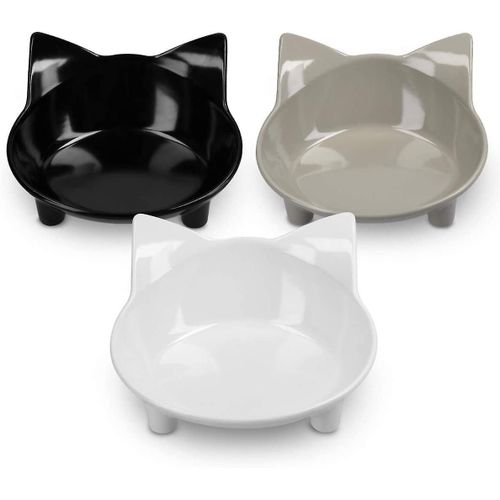 Lot De 3 Petites Gamelles Pour Chat En Mélamine - Antidérapantes Et Anti-Fourmis - 14,5 Cm X 6,3 Cm