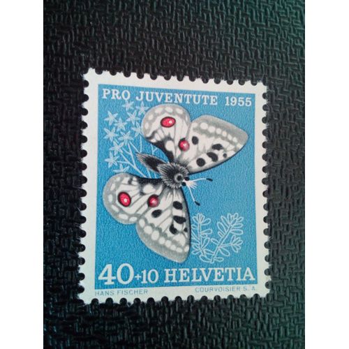 Timbre Suisse Yt 571 Apollon (Parnassius Apollon) 1955 ( 71104 )