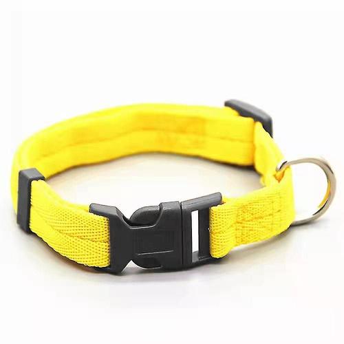 Collier Réglable En Nylon Pour Chien ¿ Indispensable (1 Pièce, Jaune)