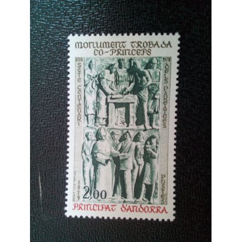 Timbre Andorre Yt 280 Contrat (1278) Et Réunion Des Co-Régents (1978) 1979 ( 81104 )