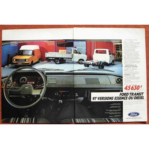 Publicité Papier - Véhicules Utilitaires Ford Transit De 1983