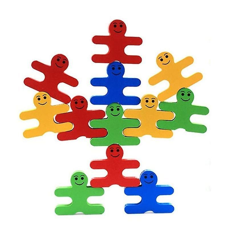 16 Pices Set Holzbausteine Cartoon Fr Kinder - Pdagogisch... - 3