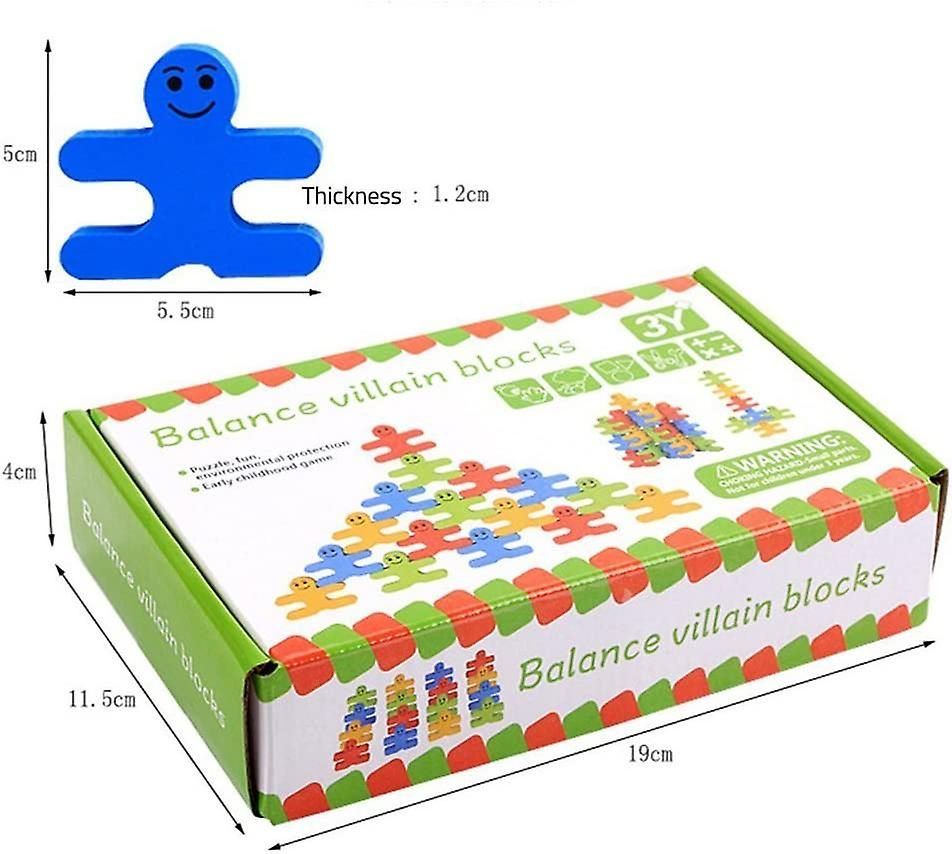 16 Pices Set Holzbausteine Cartoon Fr Kinder - Pdagogisch... - 4
