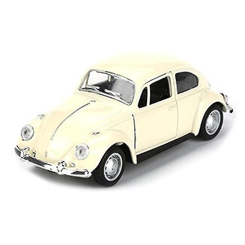 Jouet De Modèle De Voiture À Tirer, Coccinelle Blanche Vintage Moulée Sous Pression