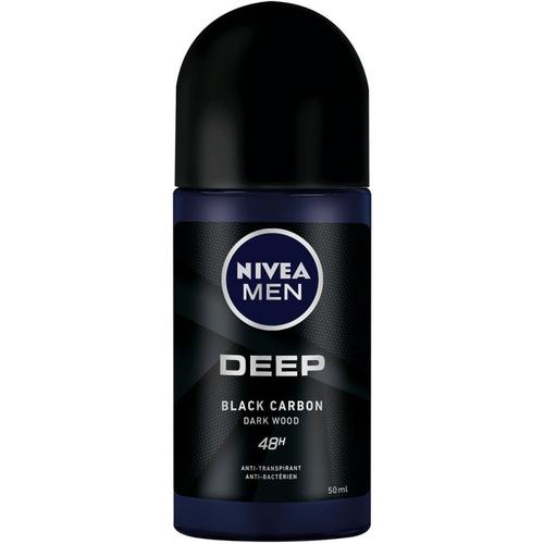 Pack De 3 - Nivea Men - Déodorant Bille Homme Anti-Transpirant Deep Darwood 50ml 