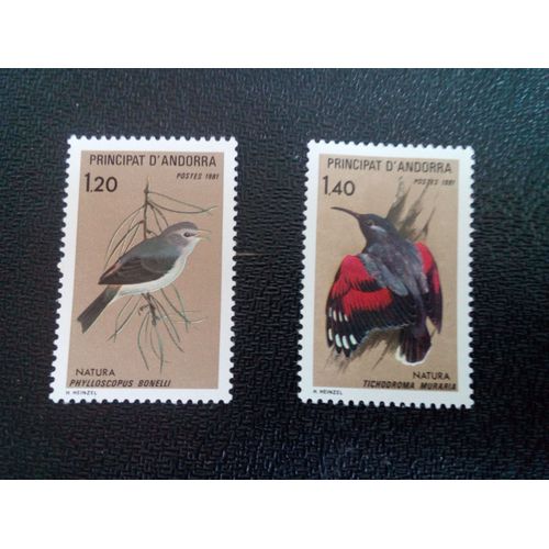 Timbre Andorre Yt 294 - 295 Séries: Préservation De La Nature 1981 ( 81104 )