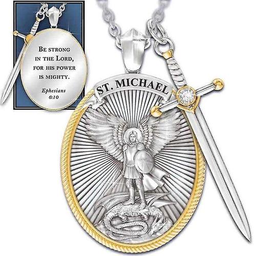 Collier Pendentif Saint Michel Archange, Patron Catholique