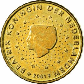 Pièce 10 Cents Euro Pays-Bas Hollande 2001